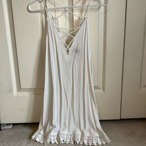 Great condition cream/off white Forver 21 mini soft linen dress size M